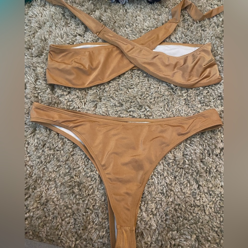 Gold swimsuit